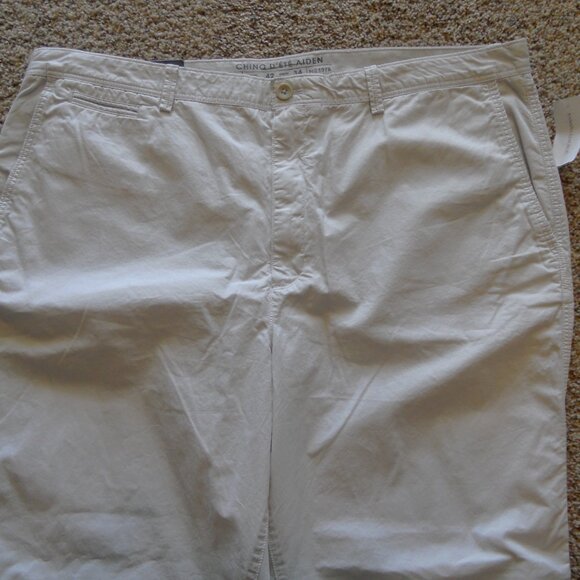 Banana Republic Aiden Slim Fit Pant size 42/34 Off-White - Picture 2 of 5